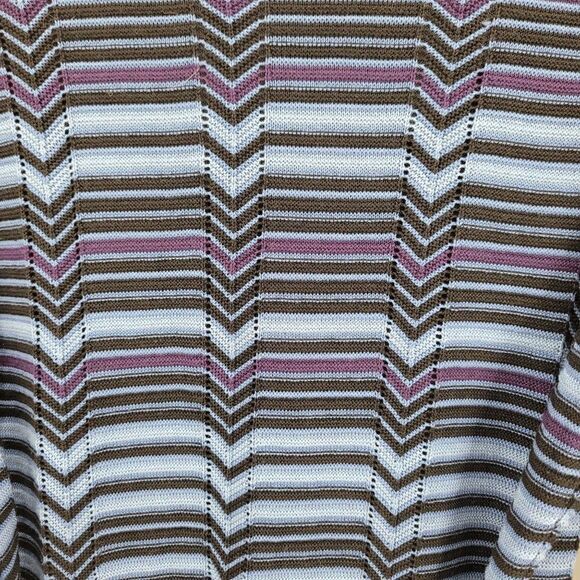 Y2K INC Dress Sweater Silk Blend Scalloped Hem Bell Sleeve Tie Waist Blue M - Picture 5 of 13